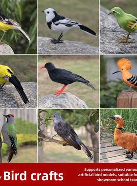 模拟鸟类模型湿地展览馆学校教具定制杜鹃花黑色枕头黄西家燕子遗