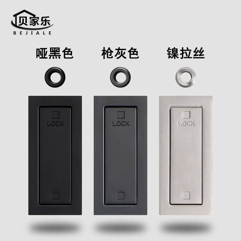 幽灵门锁带通用钥匙款阳台卫生间外挂锁嵌入式浴室趟门推拉木门锁