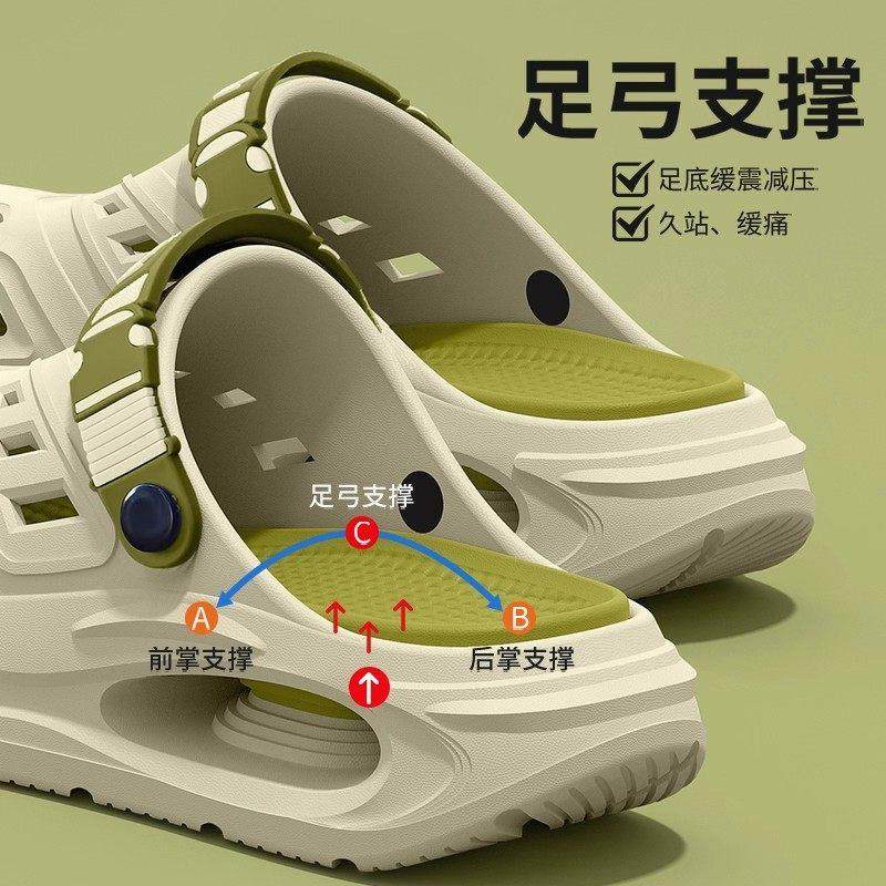 洞洞鞋男士2025夏季新款外穿防滑不累脚足弓支撑户外eva凉拖鞋男,居家布艺,居家凉拖/凉鞋,淘宝优惠券,粉丝福利购,淘宝优惠卷