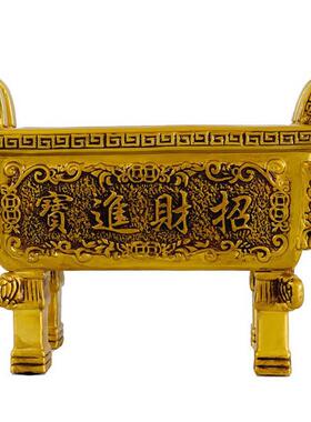 金泽中式佛堂陶瓷双耳四脚方鼎炉家居彷古招财进宝金玉满堂香炉