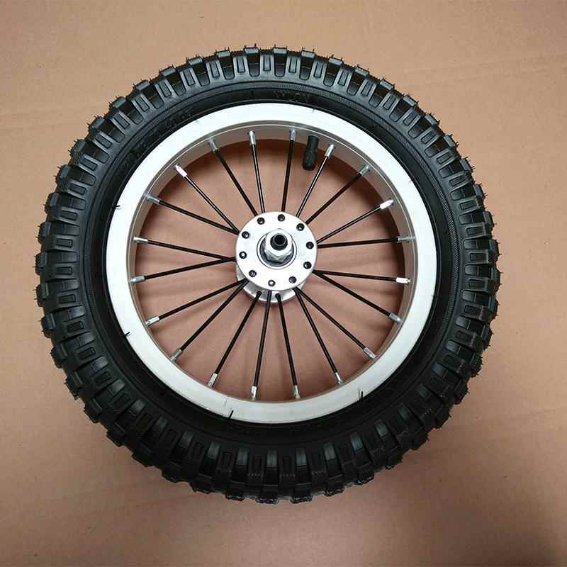 源头工厂销售12x2.4 铝合金充气轮 辐条推车轮 儿童玩具气胎车轮