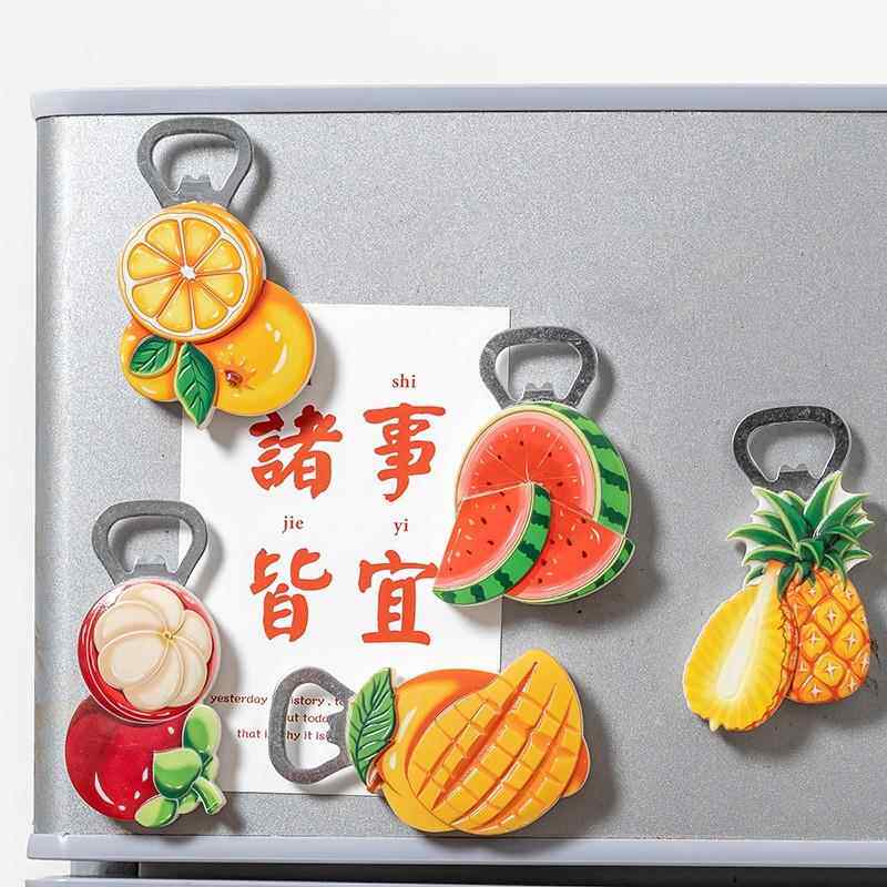 水果冰箱贴开瓶器磁吸可爱啤酒起子高颜值夏天实用礼物送妈妈父亲