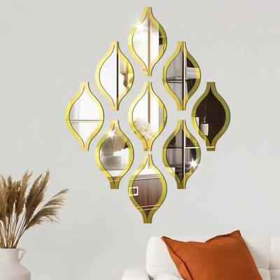 753 3d亚克力自粘泪珠镜墙壁艺术装饰镜面墙饰悬挂艺术适用公寓客