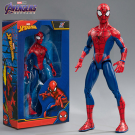漫威蜘蛛侠玩具手办可动人偶，儿童男孩正版玩偶，中动钢铁侠公仔模型