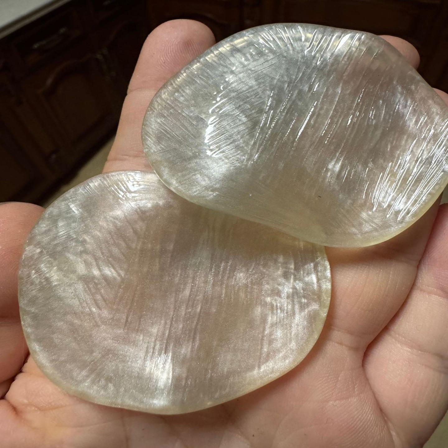 非同虾片耳环树脂全色小众耳钉