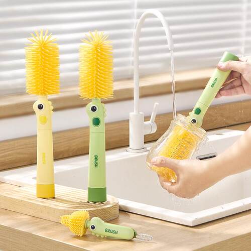 Multifunctional Food-Grade Straw Brush, Baby Pacifier Brush,