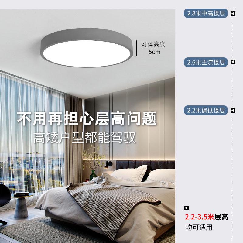 智能卧室灯 现代简约护眼北欧客厅灯过道阳台书房超薄房间吸顶灯