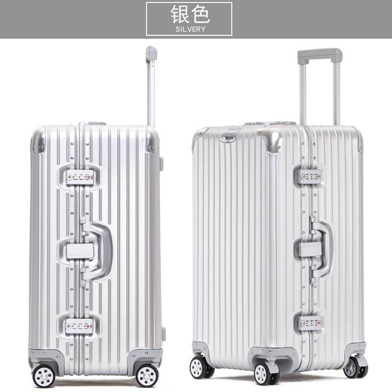 正品全金属铝镁厚合金行李箱行拉箱万向轮30旅寸32超大加出国男箱