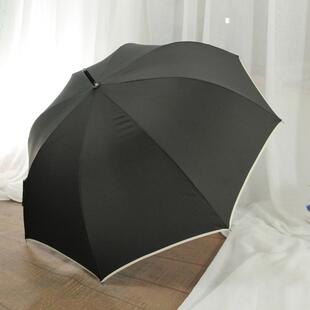 高档日本外贸复古木柄不规则抗长柄伞晒UV商防务经风典条纹风晴雨