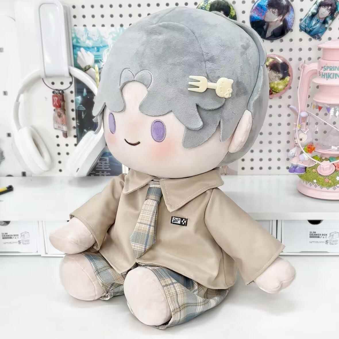 森林来信娃衣40cm棉花娃娃衬衫坐姿一番套装小宝玩偶外出服爬服