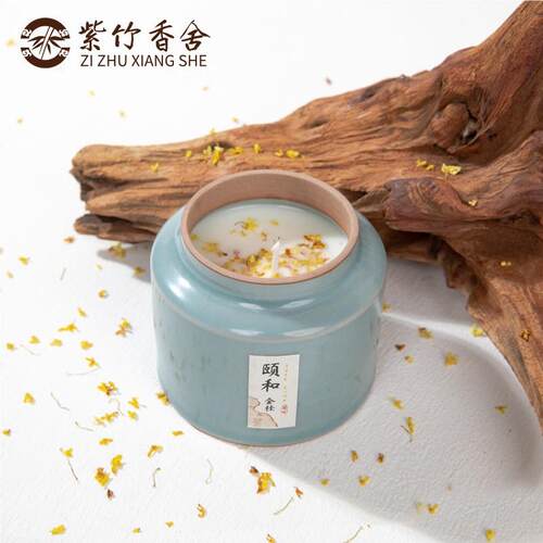 颐和金花香薰蜡PYU桂烛国风香持家用卧室持久国留风久香氛