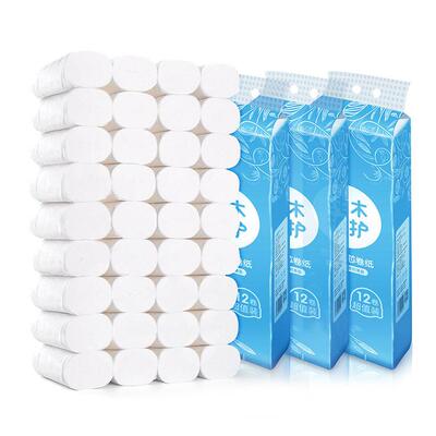 Bamboo pulp Roll of paper household Toilet paper Tissue36卷