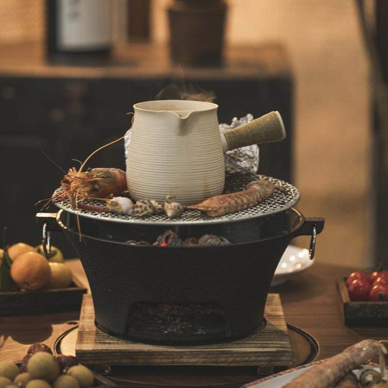 围炉煮茶家的炉围炉煮茶炉子铸铁炭炉炉烧烤打176边外炉用户火盆