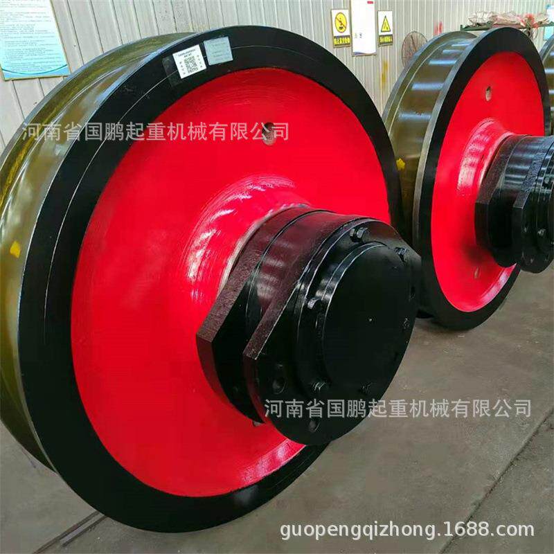 起重机车轮龙门吊轨道轮直径500/600/700/800双缘大车驱动轮