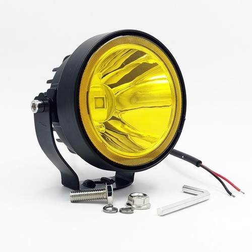 4寸高亮聚光小太阳led射灯12V24V汽车改装圆形雾灯货车倒车灯近灯