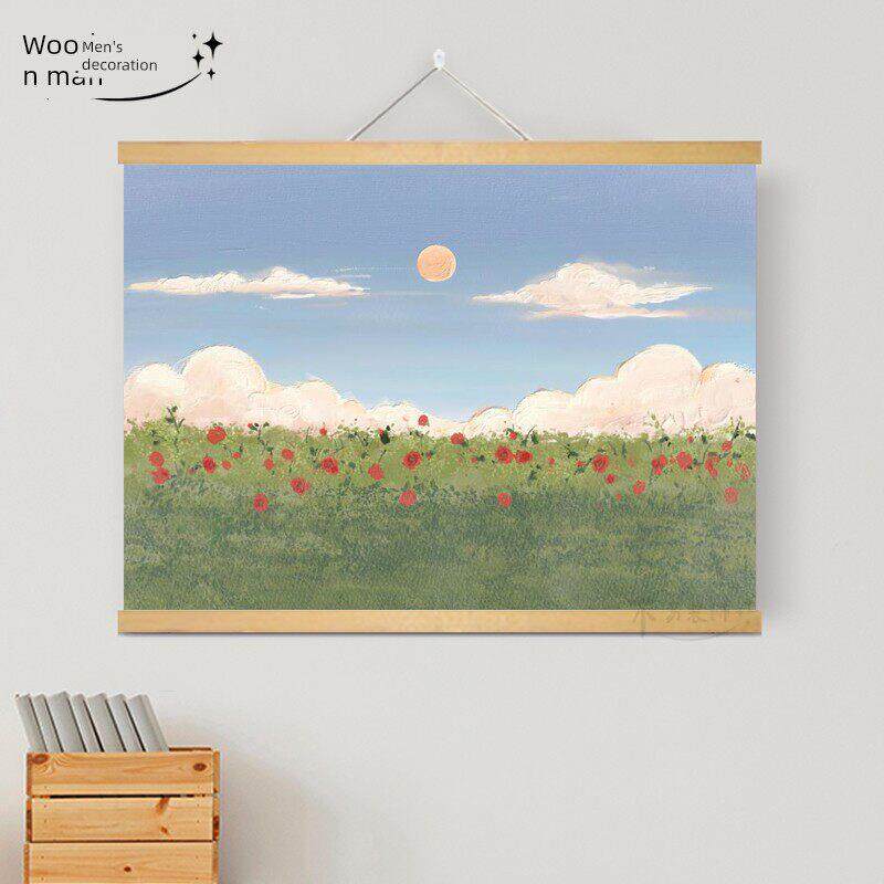 小清新愈合挂布墙画米箱挡装饰画风景卧室房间布局挂画壁画