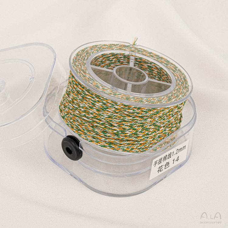 手搓棉线藏式文玩线绳五色线彩绳流苏绳子diy手工串珠编织棉线材