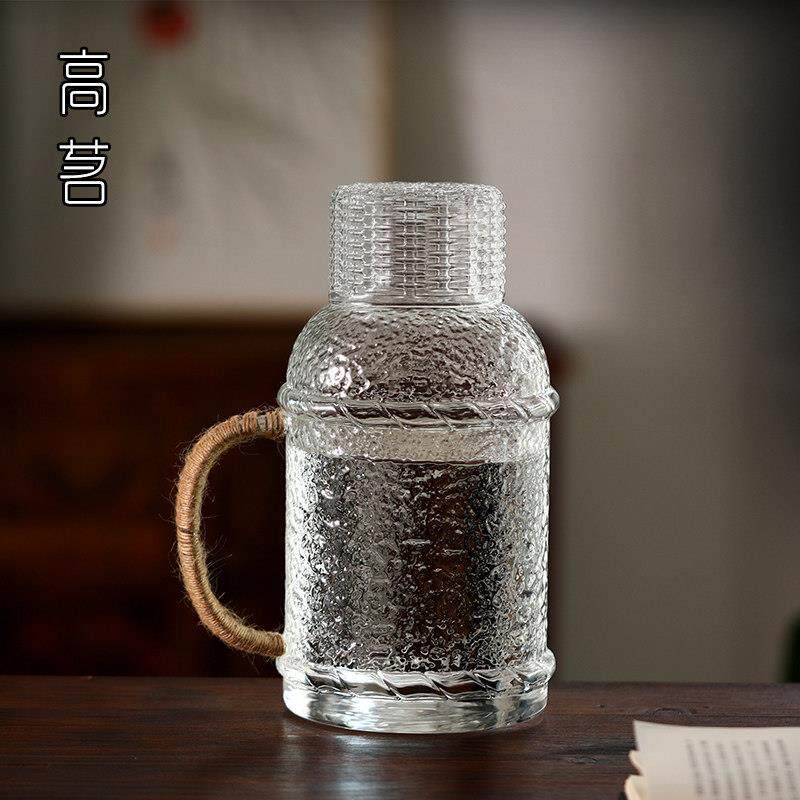 凉水壶复玻璃耐高温大容凉白开水瓶量茶水杯冷泡古冷7092水壶家用