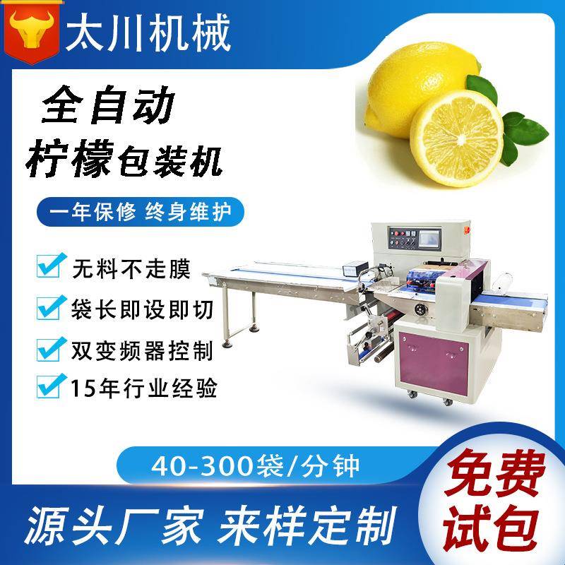 全自动枕式柠檬包装机柠檬水果套袋机蓝莓食品包装机械设备