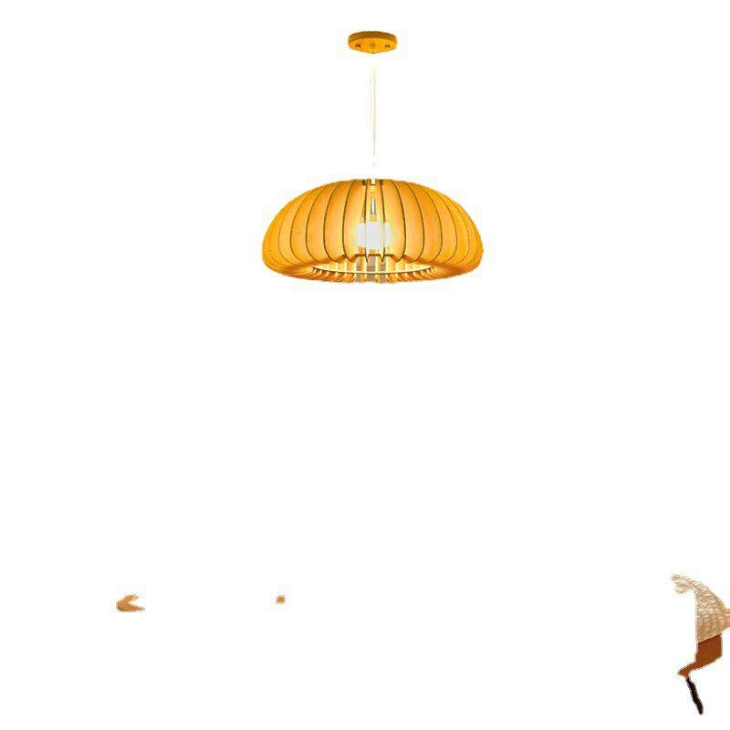 餐厅吊灯日式复古卧室吊灯木质创意民宿灯具艺术中古原木风南瓜灯,家装灯饰光源,客厅吊灯,淘宝优惠券,粉丝福利购,淘宝优惠卷