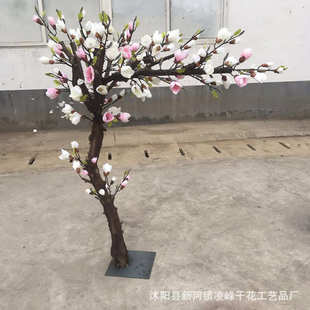 饰室内客厅绿植造型盆景落地假花摆件 仿真玉兰花树厂家直供橱窗装