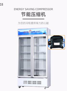 穗凌 LG4-700M2/W商用冰柜冷藏展示柜双门冷柜立式风冷超市饮料柜