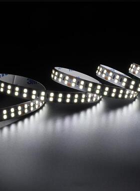 24V低压双排LED灯带软灯带条流水灯条灯橱柜展柜自粘线形可调光
