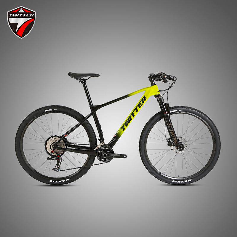 twitter 碳纤维山地车27.5寸29寸bicycle碟刹减震变速自行车