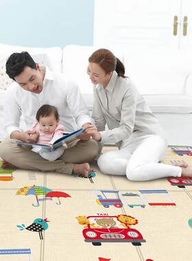 婴之力幼儿爬爬垫无味耐脏儿童游戏垫华婴爬行垫可折叠防摔护童