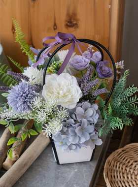 墙挂静夜思绪纷飞套装仿真花装饰设计婚庆手捧花束墙饰CF01463