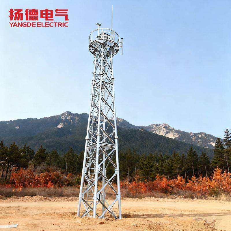 油田瞭望塔高山顶监控铁塔钢结构景区观光塔草原森林防火监控塔