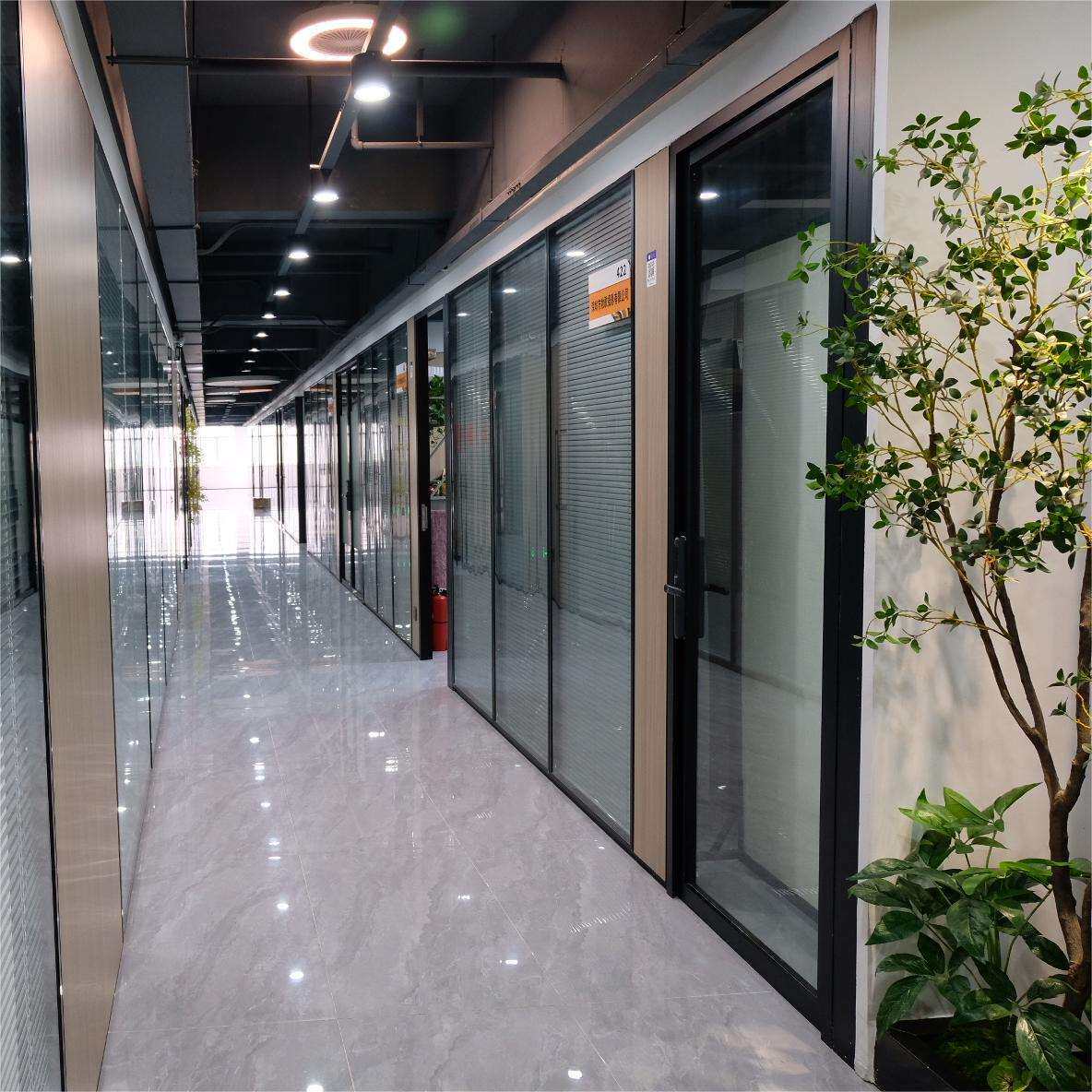 工程承接83款全铝双玻百叶隔断办公室高间隔隔断墙工厂现货直销