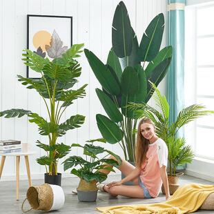 Nordic artificial green plants decoration large fake tree