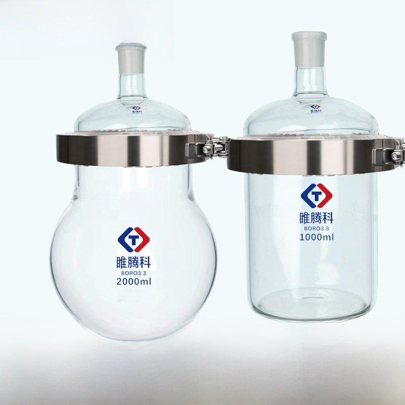 单口瓶蒸馏瓶平底瓶250ml玻璃反应器烧杯开口反应器单口24/29实验