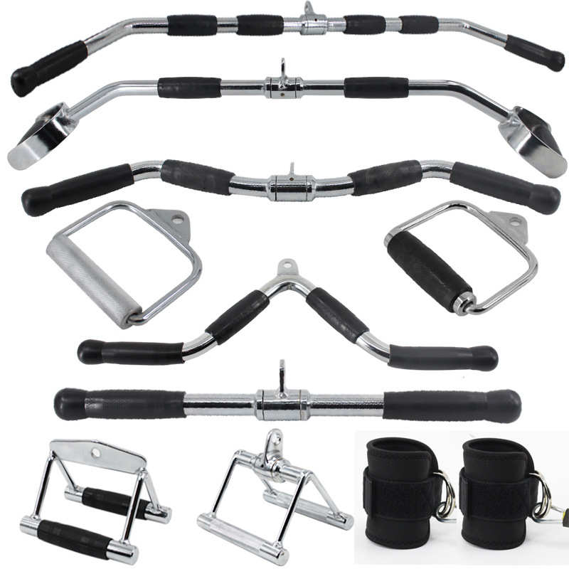 高位下拉把手V型力量器械配件飞鸟划船拉背杆 龙门架健身器材配件