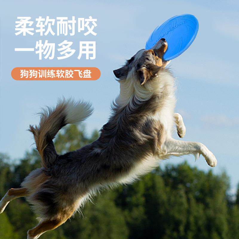 宠物飞盘狗飞盘耐咬可浮水软飞盘大型犬边牧狗狗专用训练玩具飞碟