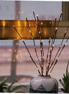 LED Willow Branch Lamp Floral Lights 20 Bulbs Home Christmas