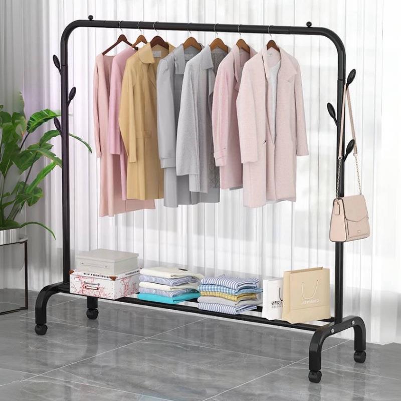 简易衣架落地立式晾衣架衣帽架阳台晒衣服架子家用卧室宿舍挂衣架