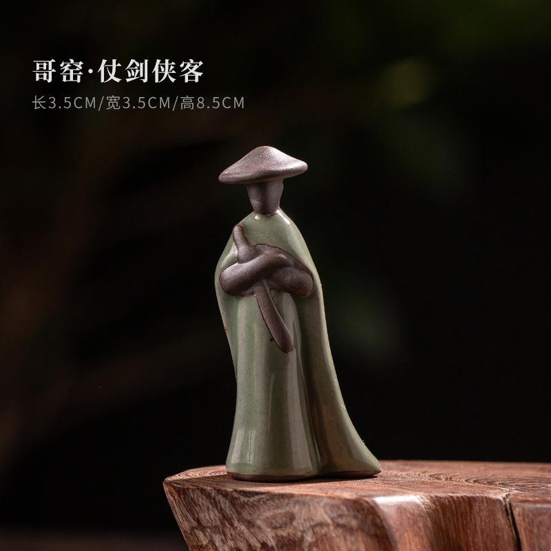 装饰品国风陶瓷哥窑摆件茶宠摆件