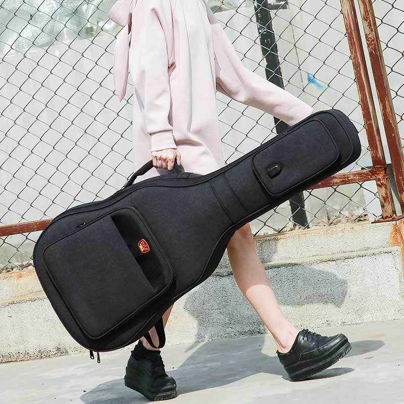 加厚吉他包39寸40寸41寸民谣古典木吉它包双肩背琴包可充电