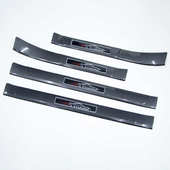 后护板 大众途岳改装 门槛踏板 碳纤维迎宾踏板 内门槛条 专用