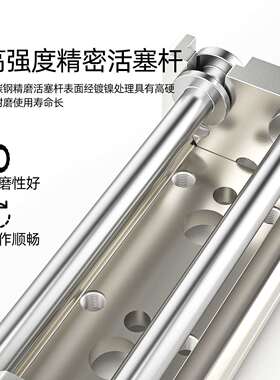 SMC型气动滑台MXQL气缸MXQ16-10-20-30-40-50-ASTFRP两端调整缓冲