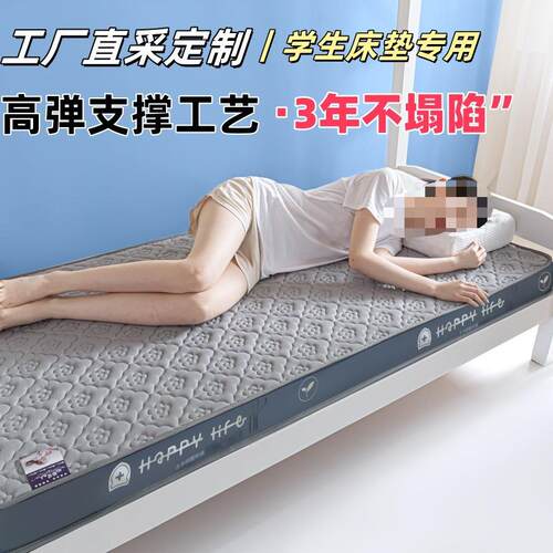 乳胶垫学生宿舍记忆XZI海绵床垫折单人上下铺可垫叠加床厚立体软