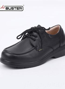 新款b中uster儿童黑色皮带真鞋皮新款男童大码学生鞋款女童性演出