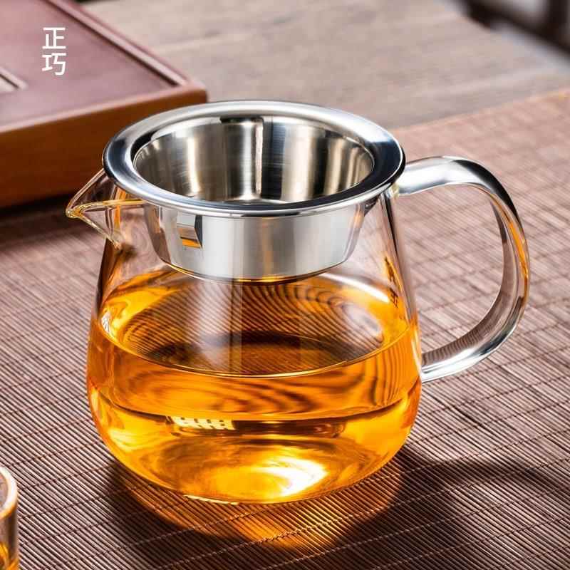 耐热加厚玻璃公道杯茶漏一体茶海分茶器过滤公杯功夫茶具高档套装