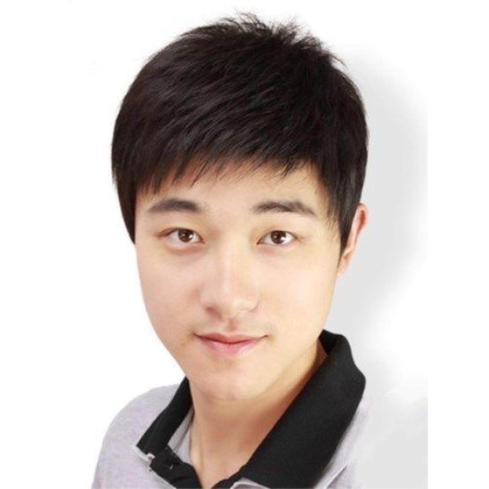 假发男短发男士假发帅气韩版假发片男式真发帽子型男士假发套男款