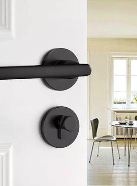 基锁亚锁业美式静音门黑分体JY001锁太色空铝室门锁内卫生间实木