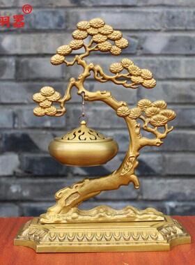 宇卓铜器纯铜吊炉黄铜吊炉松树吊炉桃子吊炉工艺品摆件
