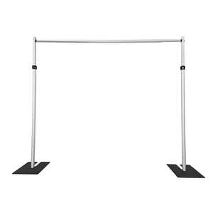 新款 6m可伸缩双层背景架纱幔架帷幕架花墙架子婚庆铝合金展示架