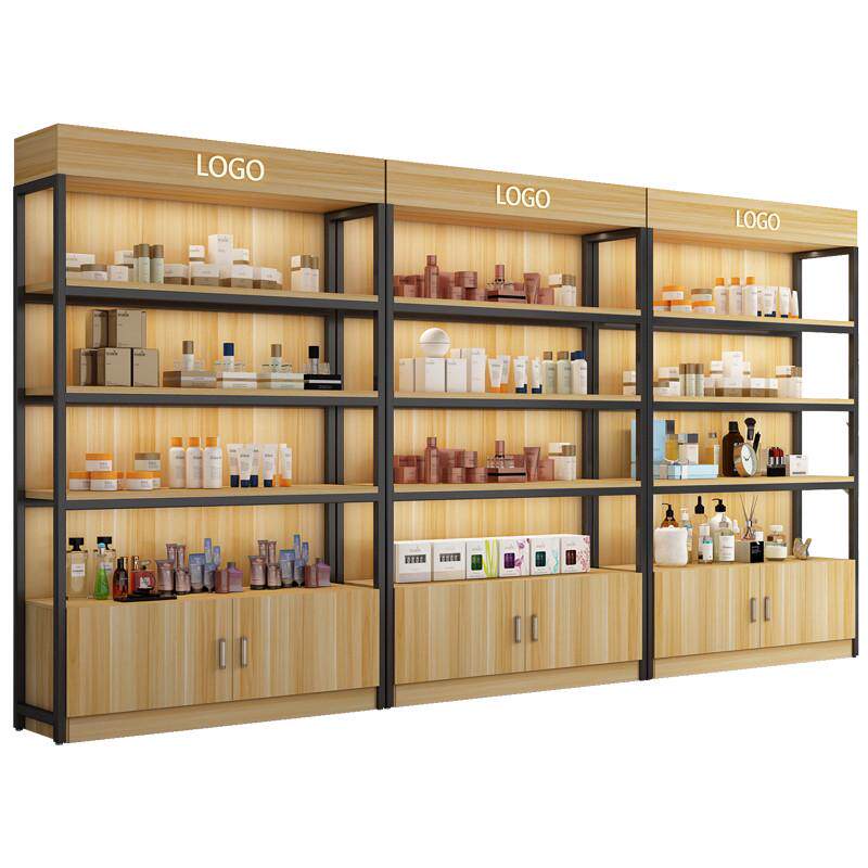 超市架可调储物柜物架子钢收纳陈列简易多层落地柜置展示节货架木